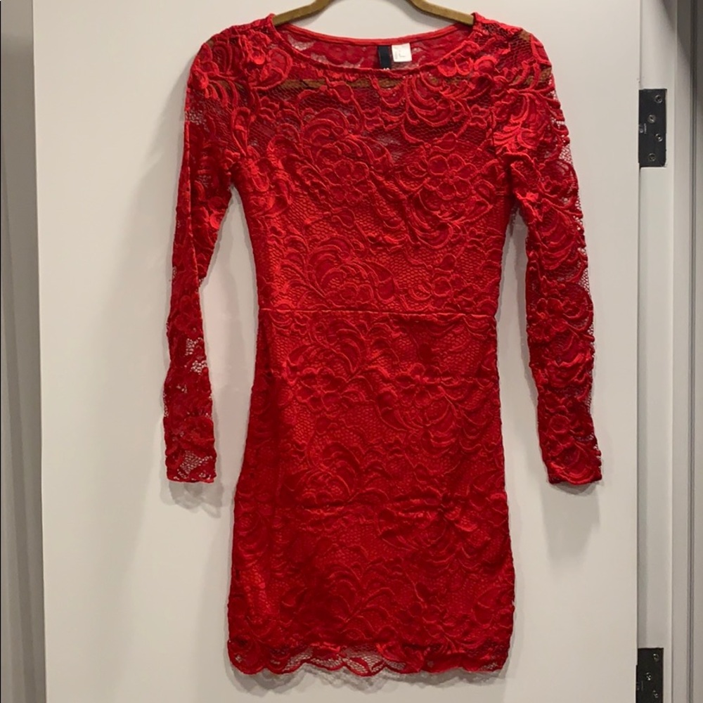 NWOT H&M Red Hot Fitted Dress